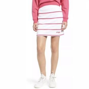 FILA Liri Stripe Skirt Cotton White/Magenta